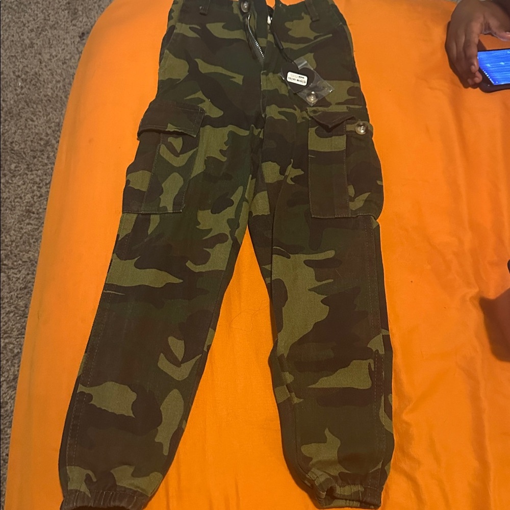 Fashion Nova Green Camouflage Pants